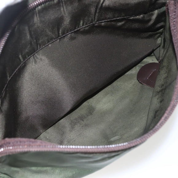 PRADA Shoulder Bag Nylon Green Silver Auth bs32714