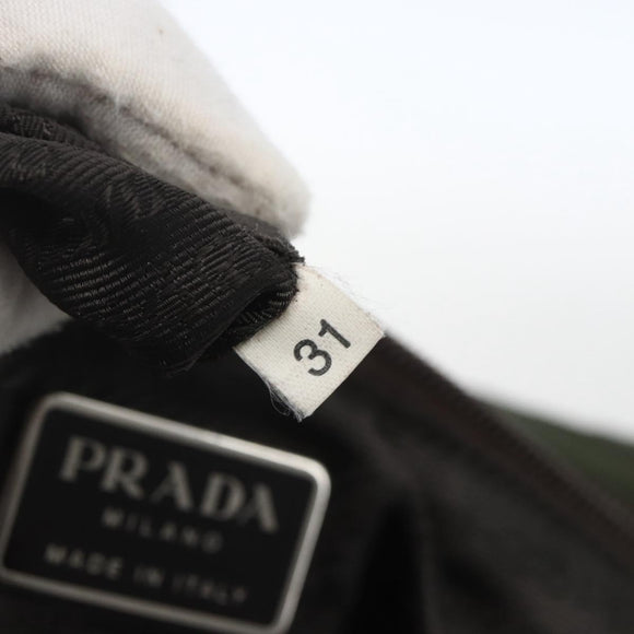 PRADA Shoulder Bag Nylon Green Silver Auth bs32714
