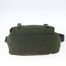 PRADA Shoulder Bag Nylon Green Silver Auth bs32714-9
