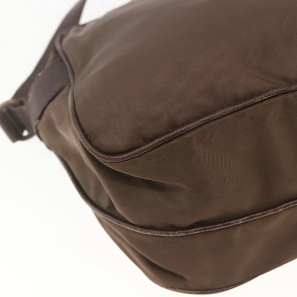 PRADA Umhängetasche Nylon Braun Auth bs32715
