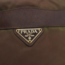 PRADA Umhängetasche Nylon Braun Auth bs32715-17
