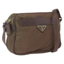 PRADA Umhängetasche Nylon Braun Auth bs32715-1