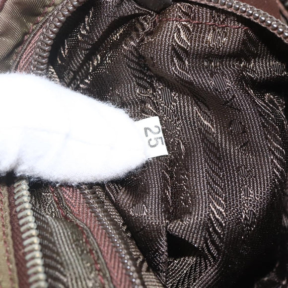 PRADA Umhängetasche Nylon Braun Auth bs32715