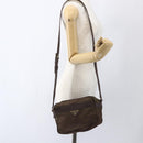 PRADA Umhängetasche Nylon Braun Auth bs32715-25