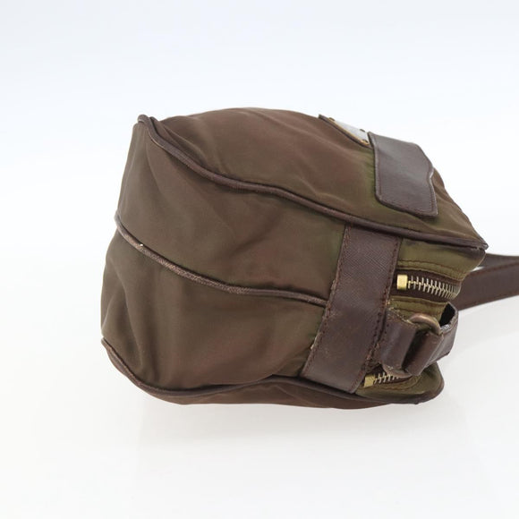 PRADA Shoulder Bag Nylon Brown Auth bs32715