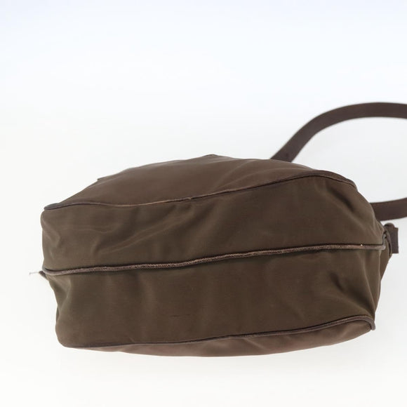 PRADA Shoulder Bag Nylon Brown Auth bs32715