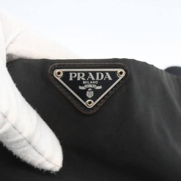 PRADA Shoulder Bag Nylon Black Silver Auth bs32716
