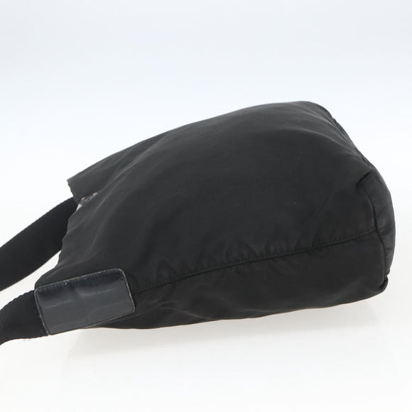 PRADA Shoulder Bag Nylon Black Silver Auth bs32716