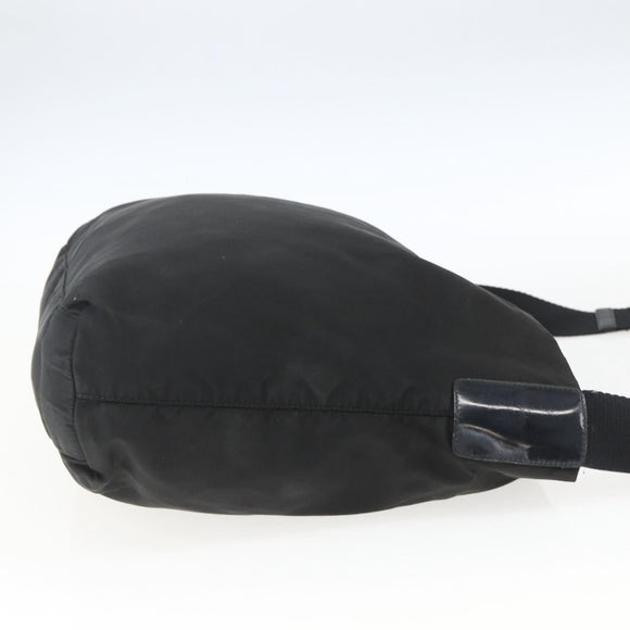 PRADA Shoulder Bag Nylon Black Silver Auth bs32716