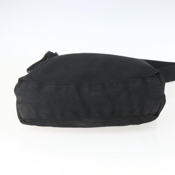 PRADA Shoulder Bag Nylon Black Silver Auth bs32716