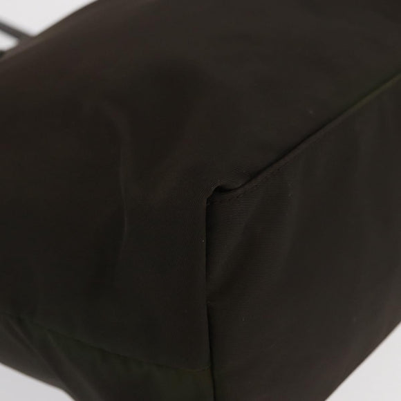 PRADA Tote Bag Nylon Green Gold Auth bs32718