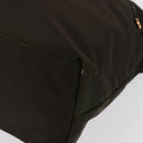 PRADA Tote Bag Nylon Green Gold Auth bs32718-16