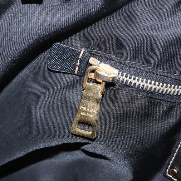 PRADA Tote Bag Nylon Green Gold Auth bs32718