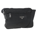 PRADA Shoulder Bag Nylon Black Silver Auth bs32720-1