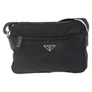 PRADA Shoulder Bag Nylon Black Silver Auth bs32720-13