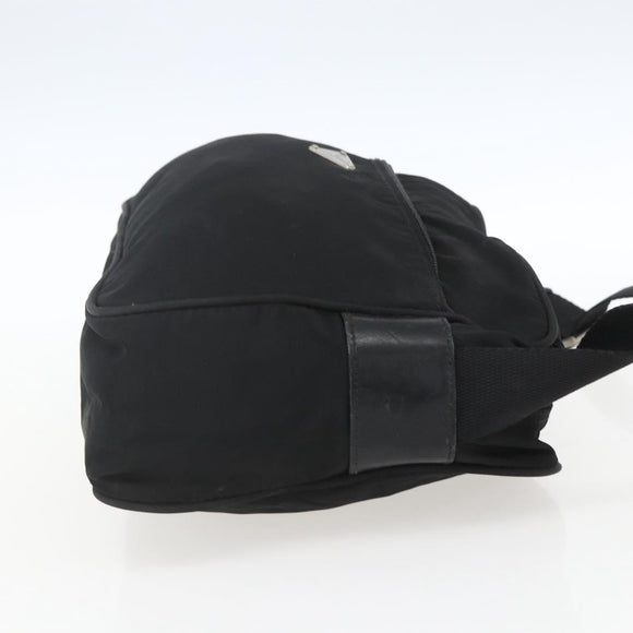PRADA Shoulder Bag Nylon Black Silver Auth bs32720