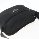 PRADA Shoulder Bag Nylon Black Silver Auth bs32720-6