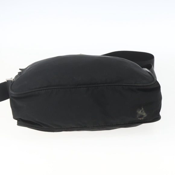 PRADA Shoulder Bag Nylon Black Silver Auth bs32720