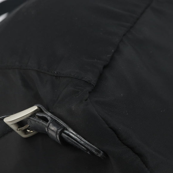 PRADA Backpack Nylon Black Silver Auth bs32721