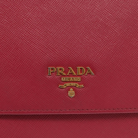 PRADA Shoulder Bag Safiano leather Pink Gold Auth bs32722