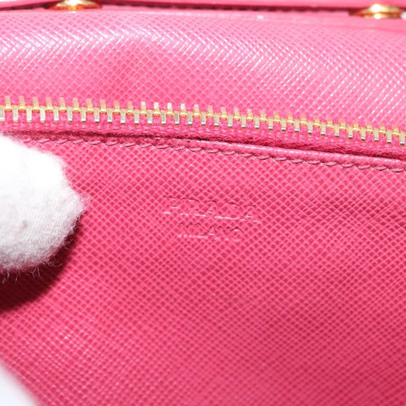 PRADA Shoulder Bag Safiano leather Pink Gold Auth bs32722