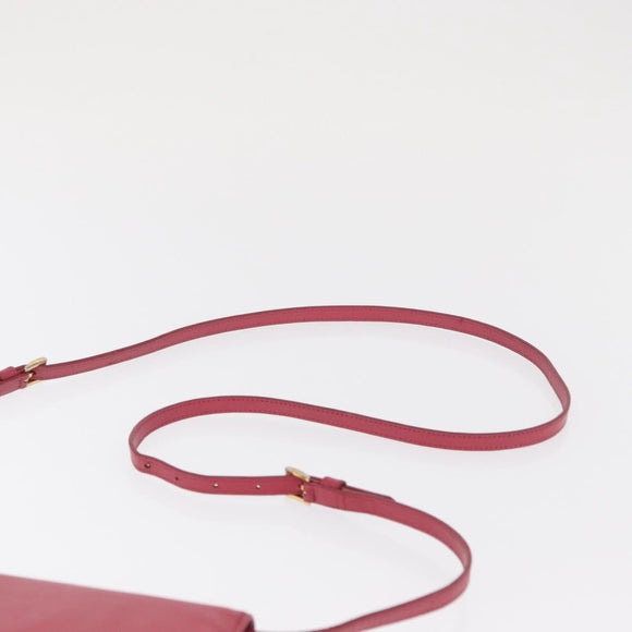 PRADA Shoulder Bag Safiano leather Pink Gold Auth bs32722