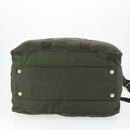 PRADA Boston Bag Nylon Green Silver Auth bs32723-5