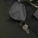 PRADA Boston Bag Nylon Green Silver Auth bs32723-9