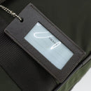 PRADA Boston Bag Nylon Green Silver Auth bs32723-21