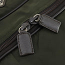 PRADA Boston Bag Nylon Green Silver Auth bs32723-22