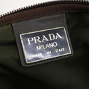 PRADA Boston Bag Nylon Green Silver Auth bs32723-26