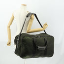 PRADA Boston Bag Nylon Green Silver Auth bs32723-27