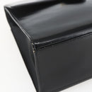 VALENTINO Hand Bag Leather Black Gold Auth bs32730-14