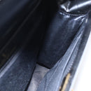 VALENTINO Hand Bag Leather Black Gold Auth bs32730-18