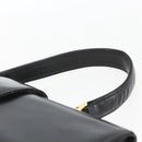 VALENTINO Hand Bag Leather Black Gold Auth bs32730-8