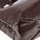 Salvatore Ferragamo Hand Bag Patent leather Brown Gold Auth bs32731-16