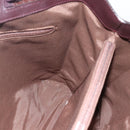 Salvatore Ferragamo Hand Bag Patent leather Brown Gold Auth bs32731-19