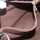 Salvatore Ferragamo Hand Bag Patent leather Brown Gold Auth bs32731-11