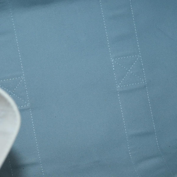 HERMES Bora Bora GM Tote Bag Canvas Light Blue Silver Auth bs32732