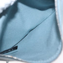 HERMES Bora Bora GM Tote Bag Canvas Light Blue Silver Auth bs32732-20