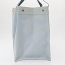 HERMES Bora Bora GM Tote Bag Canvas Light Blue Silver Auth bs32732-3
