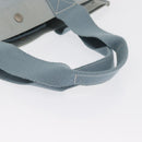 HERMES Bora Bora GM Tote Bag Canvas Light Blue Silver Auth bs32732-7