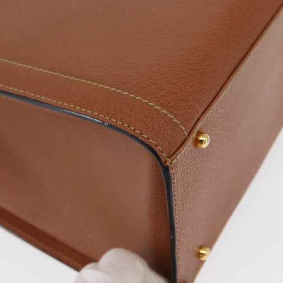 GUCCI Bamboo Hand Bag Leather Brown Gold 002 0260 2615 Auth bs32733