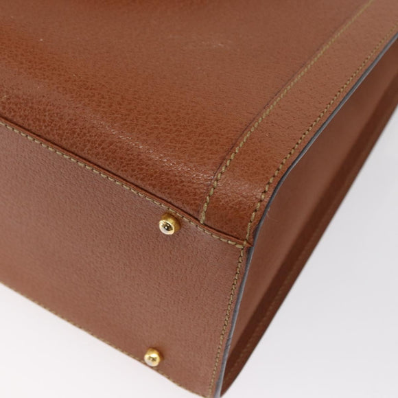 GUCCI Bamboo Hand Bag Leather Brown Gold 002 0260 2615 Auth bs32733