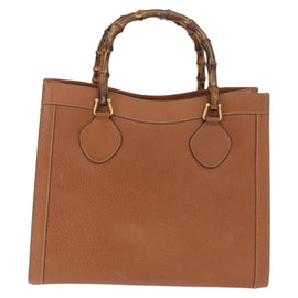 GUCCI Bamboo Hand Bag Leather Brown Gold 002 0260 2615 Auth bs32733 - 0