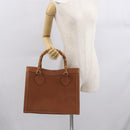 GUCCI Bamboo Hand Bag Leather Brown Gold 002 0260 2615 Auth bs32734-24