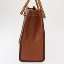 GUCCI Bamboo Hand Bag Leather Brown Gold 002 0260 2615 Auth bs32734-5
