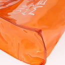 HERMES Vinyl Kelly Hand Bag Vinyl Orange Auth bs32736-10