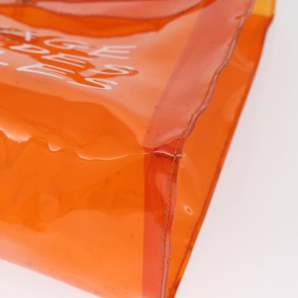 HERMES Vinyl Kelly Hand Bag Vinyl Orange Auth bs32736