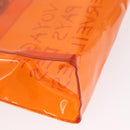 HERMES Vinyl Kelly Hand Bag Vinyl Orange Auth bs32736-15